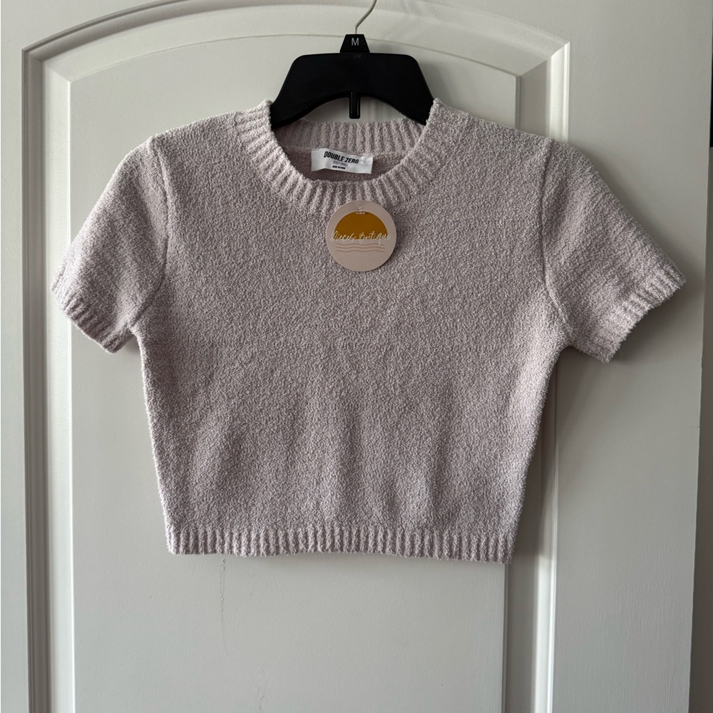 Double Zero Light Gray Crop Top